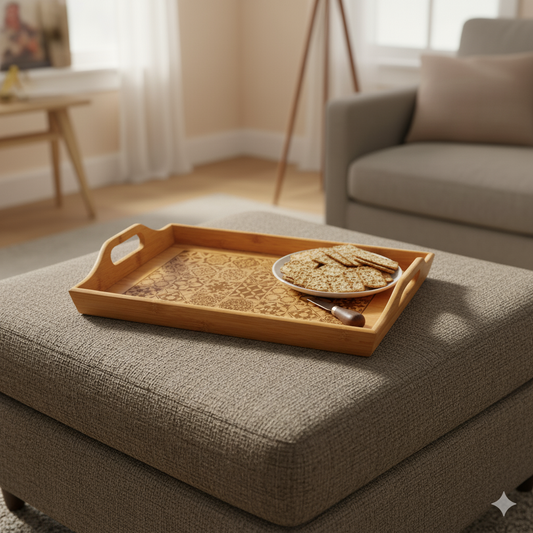 Engraved Bamboo Serving Tray