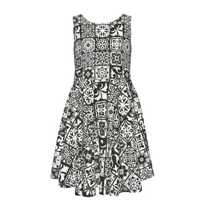 Preto Kid's Sleeveless Vest Dress