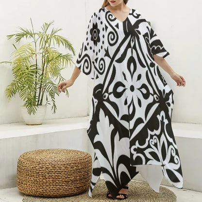 Preto Kaftan Dress