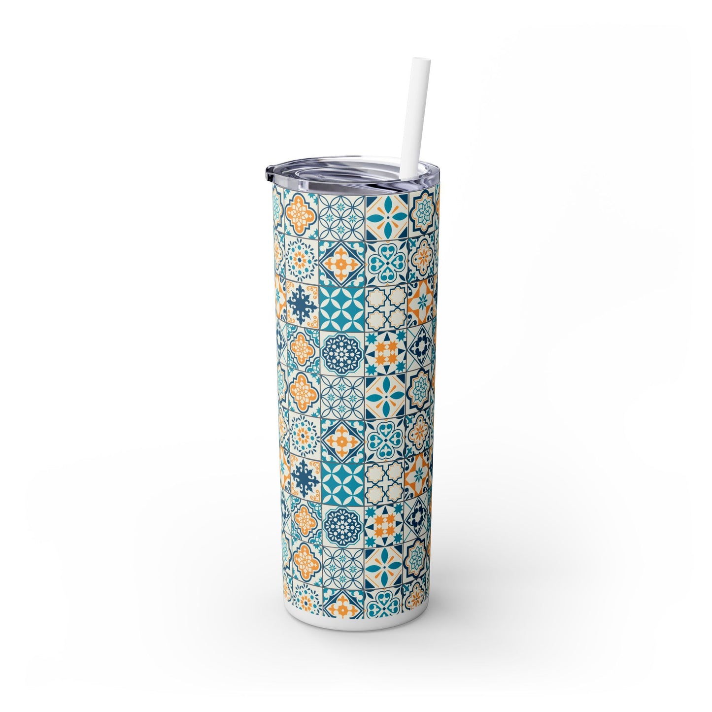 Verdinho Skinny Tumbler with Straw, 20oz