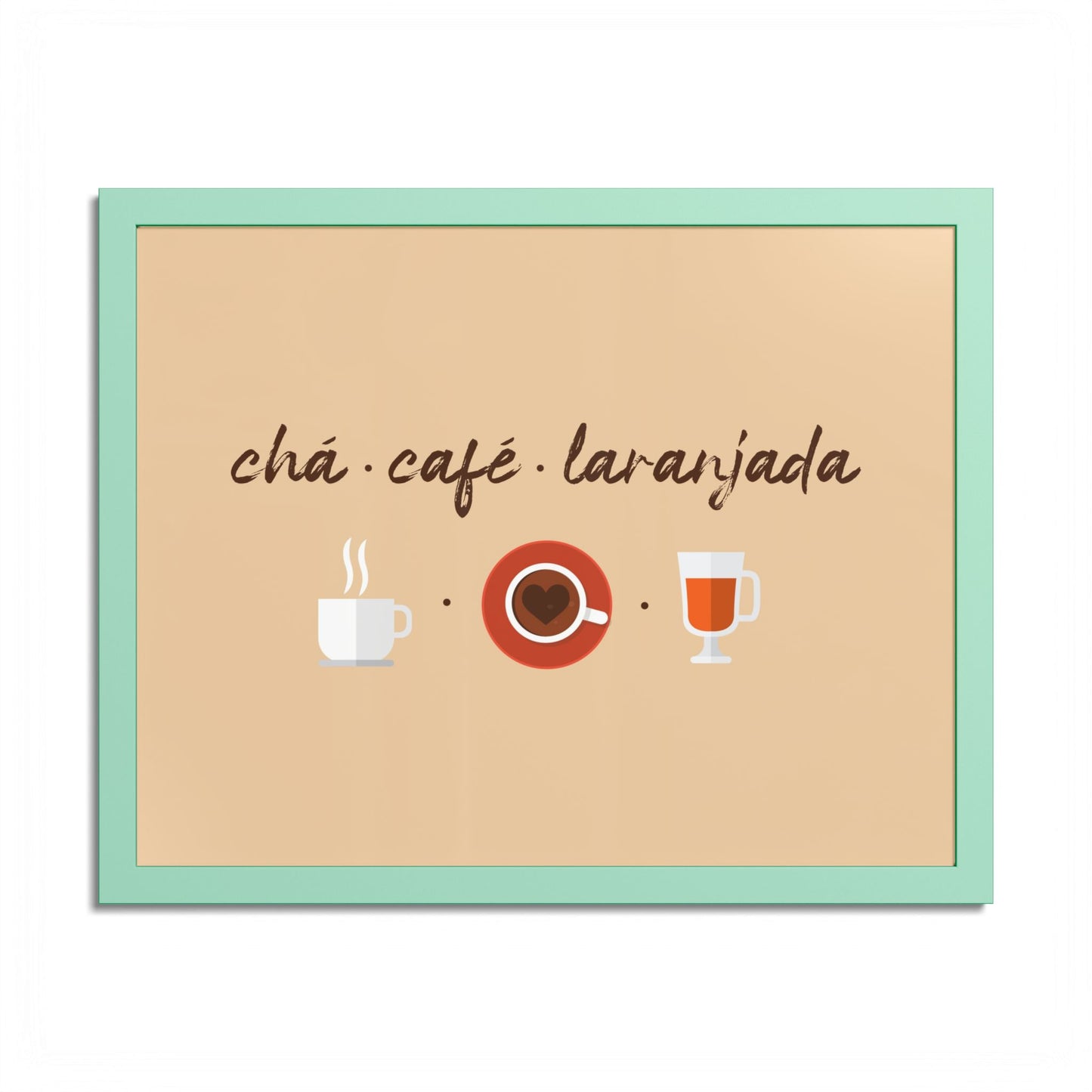 Chá Café Laranjada Framed Poster