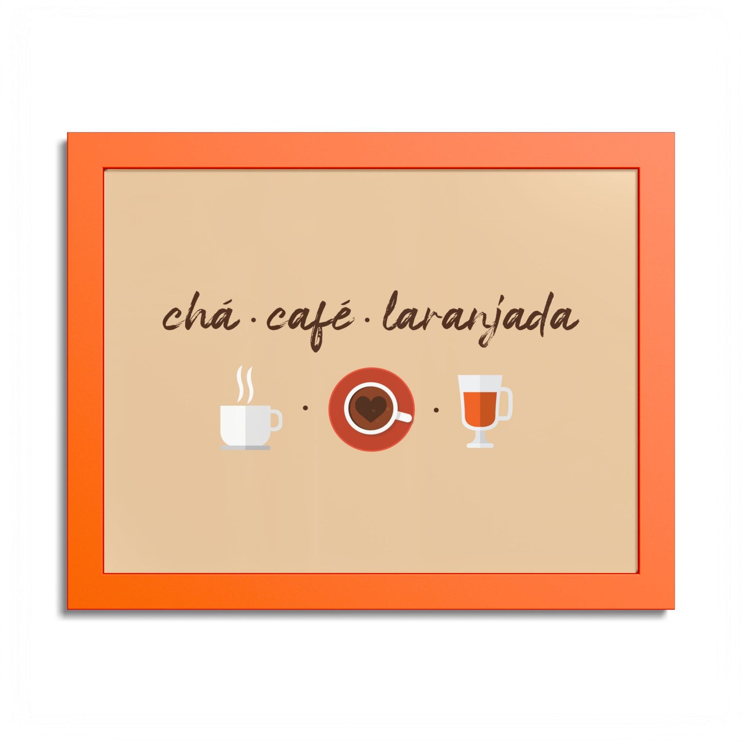 Chá Café Laranjada Framed Poster