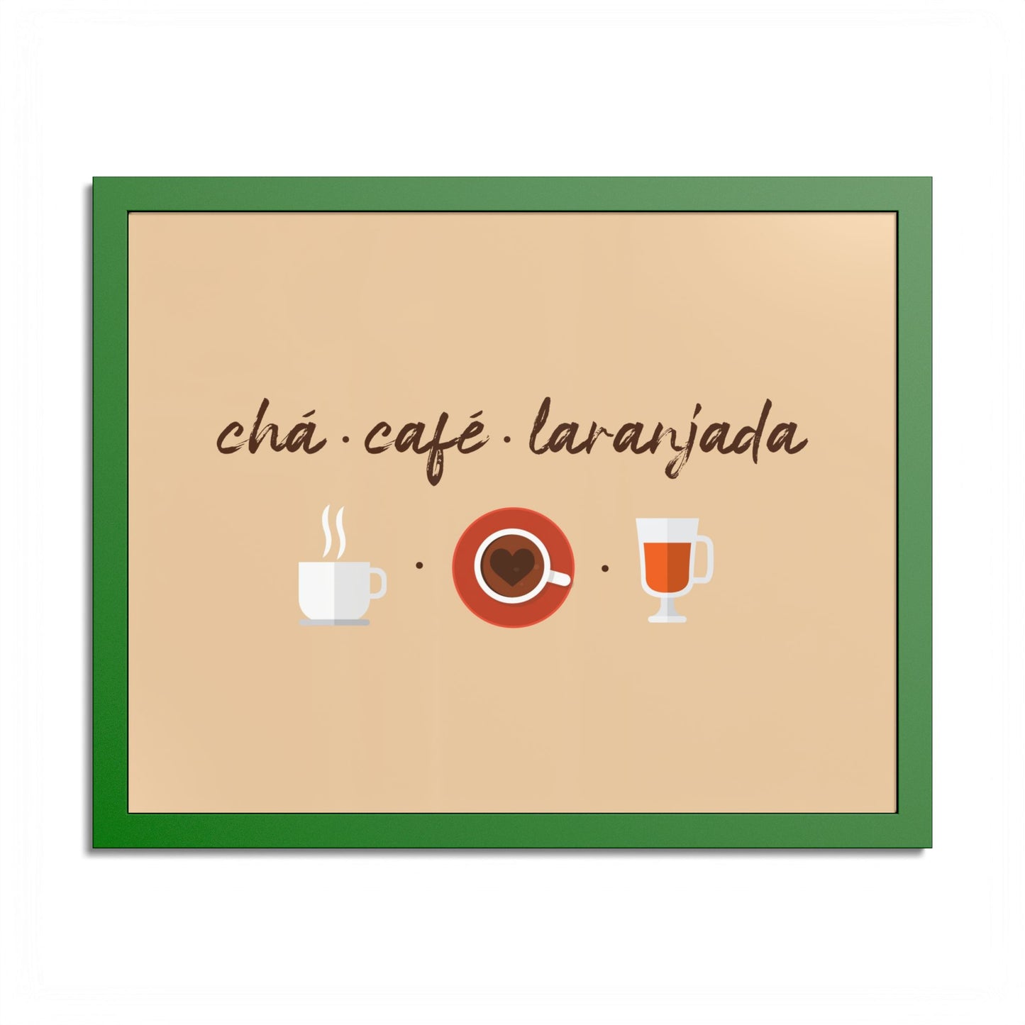 Chá Café Laranjada Framed Poster