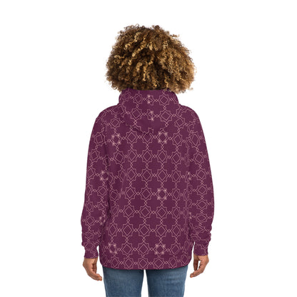 Azulejo (Plum) Women's Fashion Hoodie