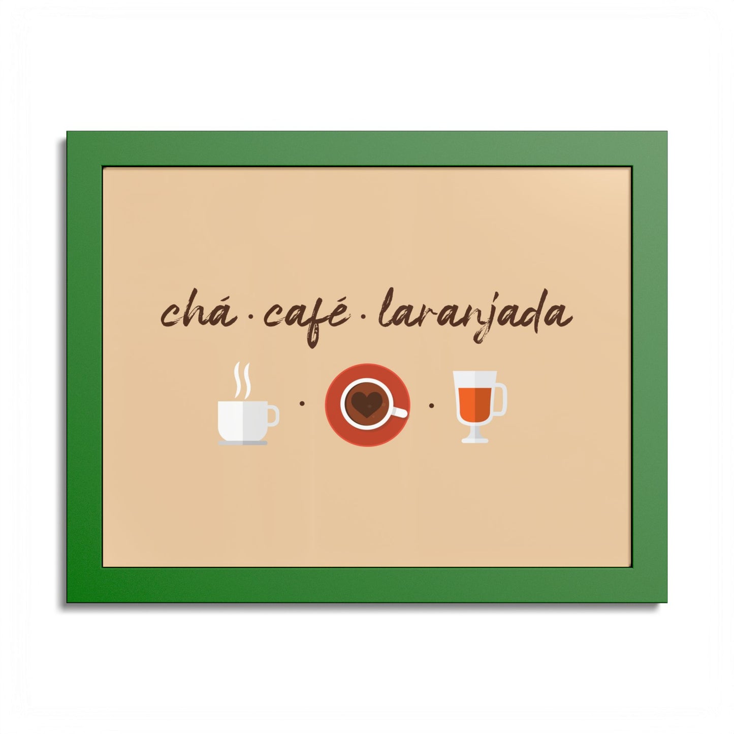 Chá Café Laranjada Framed Poster