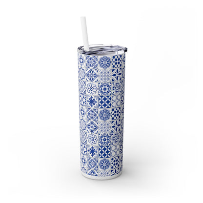 Azul Skinny Tumbler with Straw, 20oz