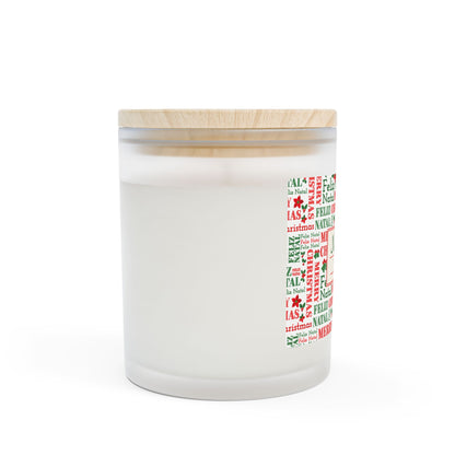 Feliz Natal Frosted Glass Candle