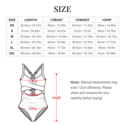 Women's Cross-Back Cutout One-Piece Swimsuit