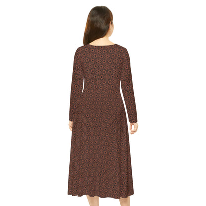 Flor de Cafe Women's Long Sleeve Dress