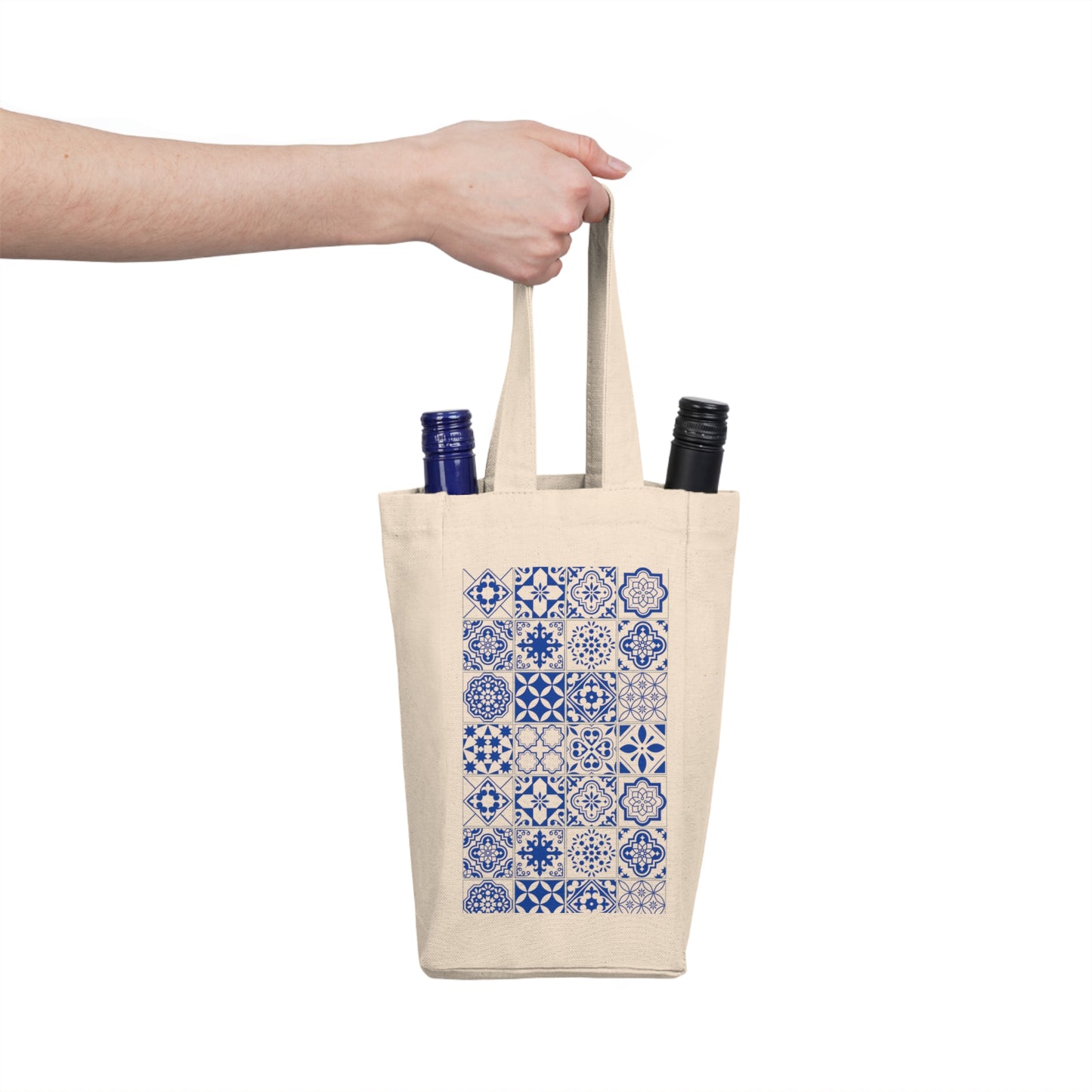 Azul Double Wine Tote Bag