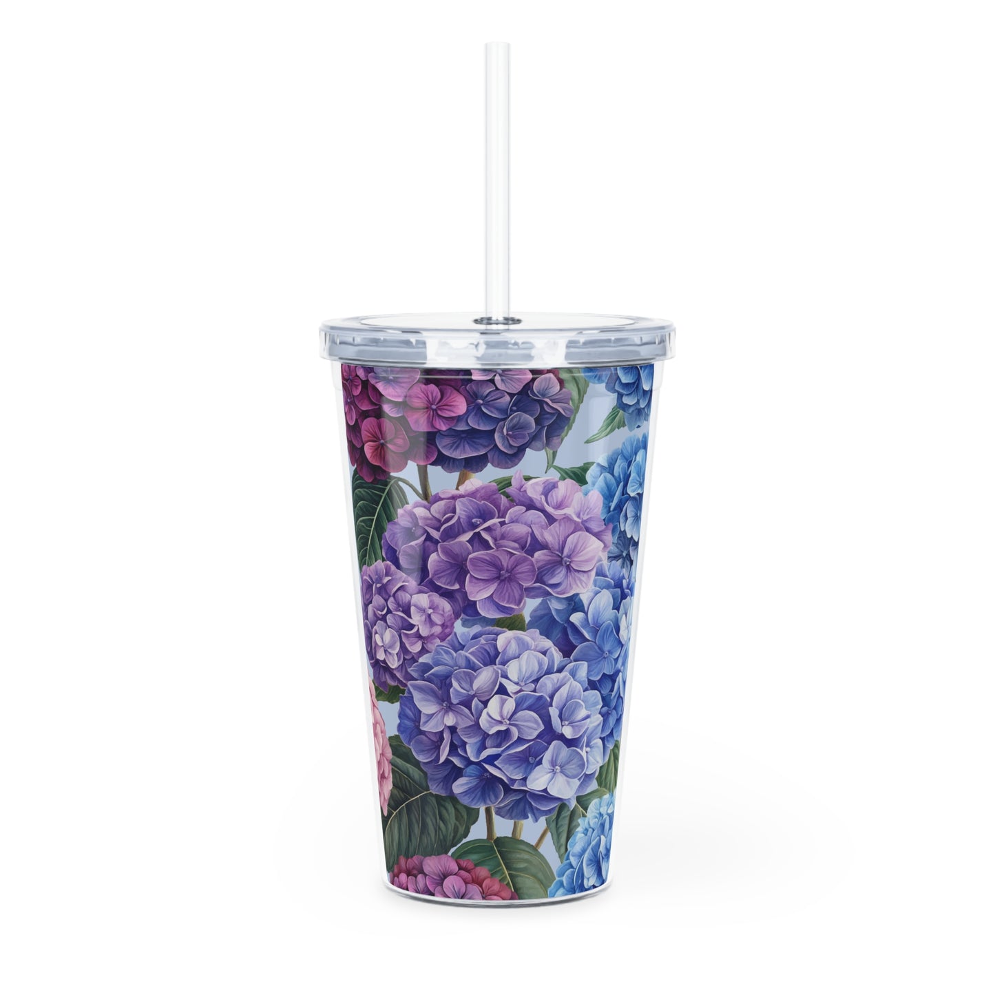 Floral Hydrangea Plastic Tumbler with Straw, Blooming Drink Cup, Reusable Hydration, Eco-Friendly Travel Tumbler, Summer Kitchen [...]