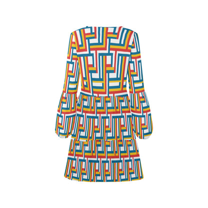 Paredes V Neck Loose Fit Dress (Colors)