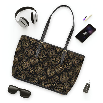 Coração (Black) Faux Leather Shoulder Bag