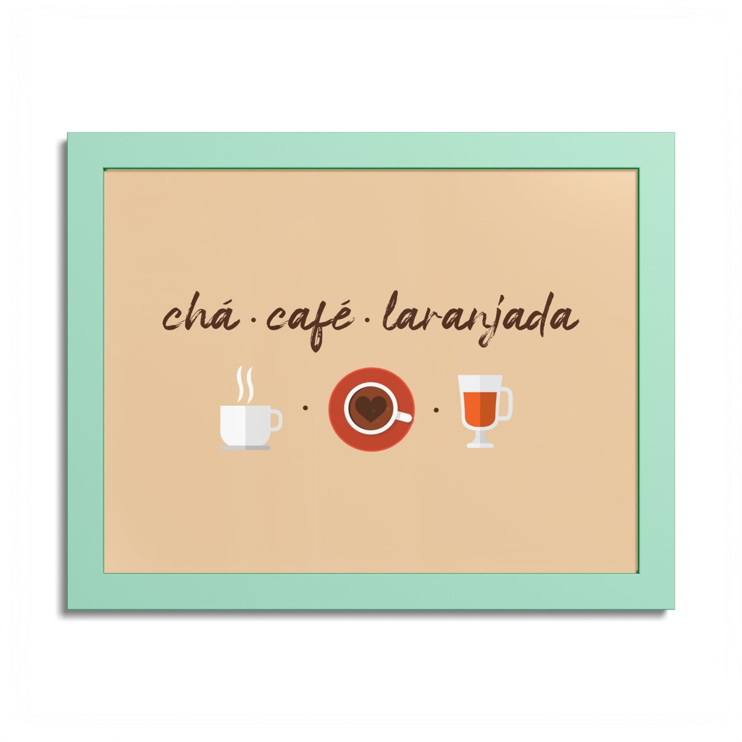 Chá Café Laranjada Framed Poster