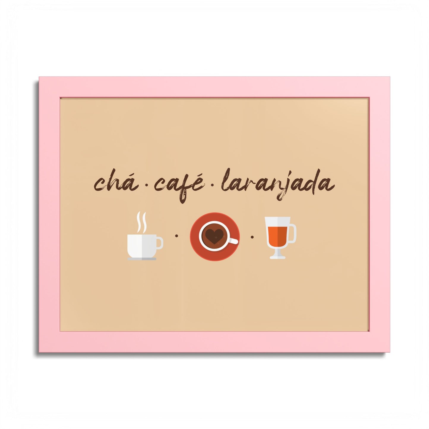 Chá Café Laranjada Framed Poster
