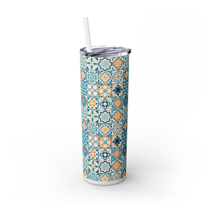 Verdinho Skinny Tumbler with Straw, 20oz