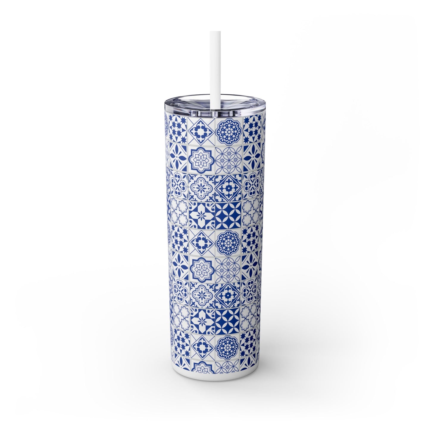 Azul Skinny Tumbler with Straw, 20oz