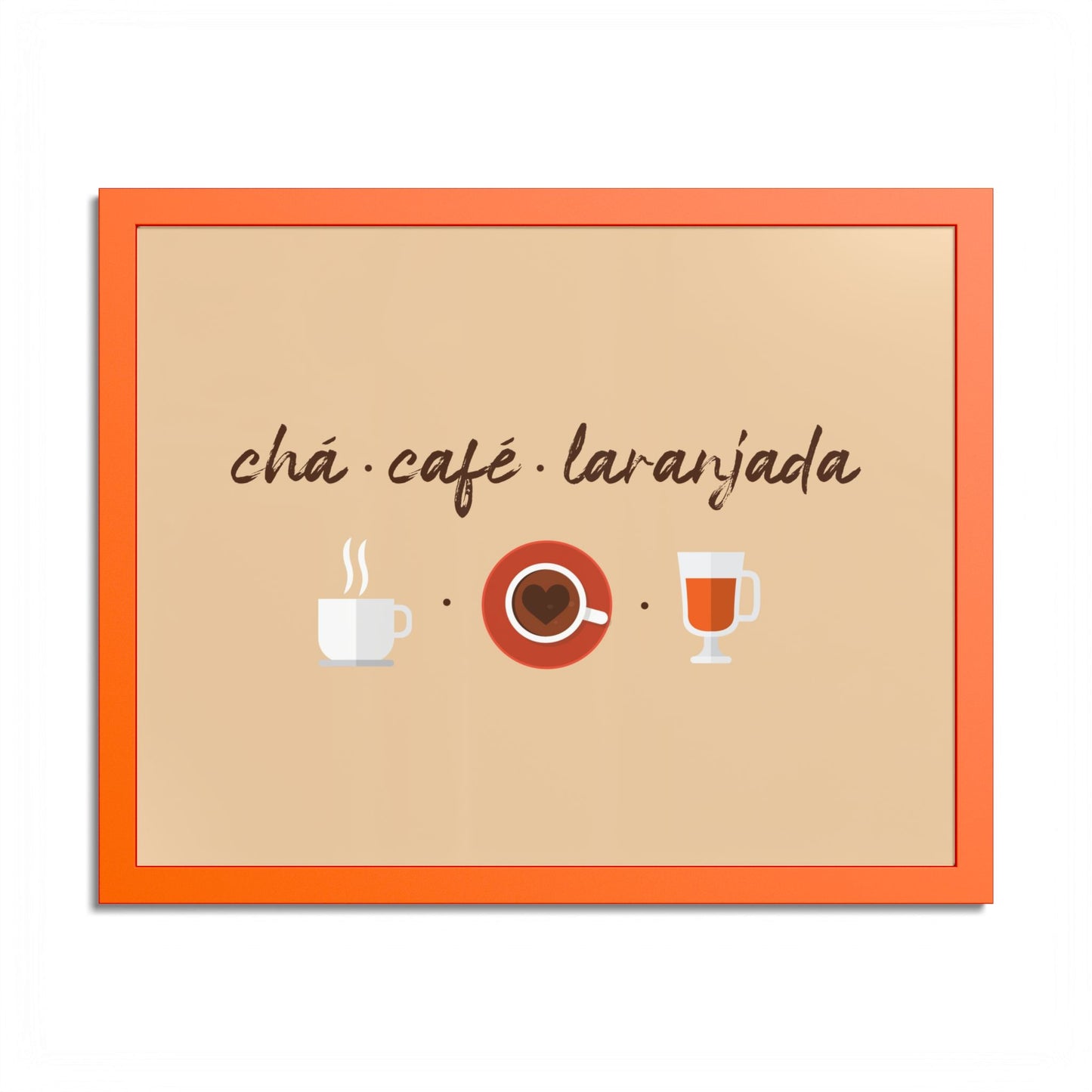 Chá Café Laranjada Framed Poster