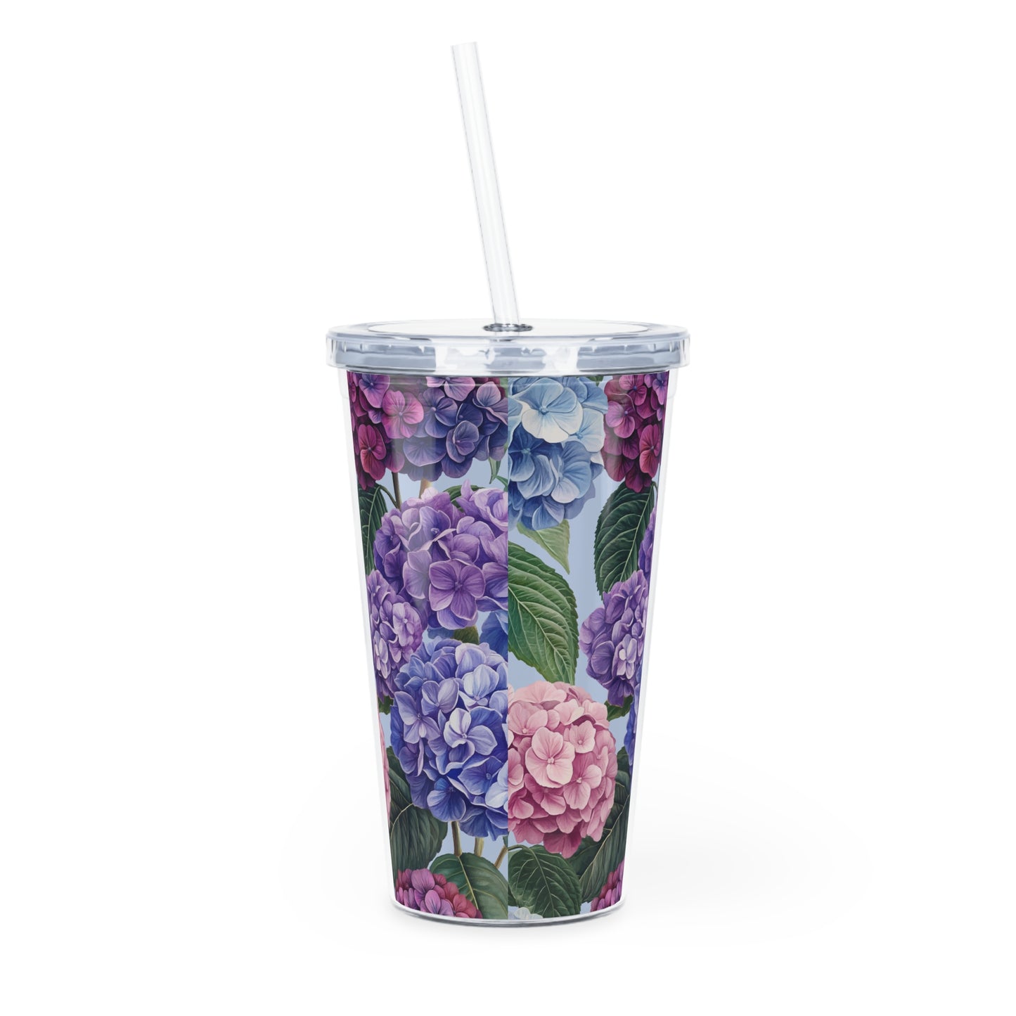 Floral Hydrangea Plastic Tumbler with Straw, Blooming Drink Cup, Reusable Hydration, Eco-Friendly Travel Tumbler, Summer Kitchen [...]