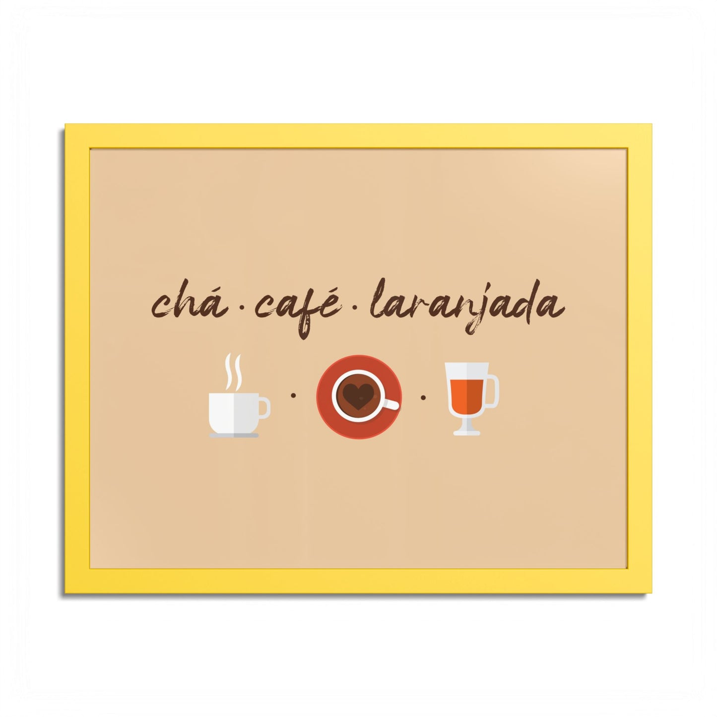 Chá Café Laranjada Framed Poster