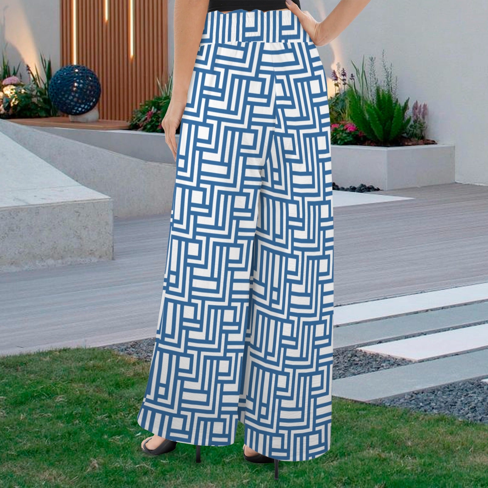 Paredes Wide Leg Pants (Blue)