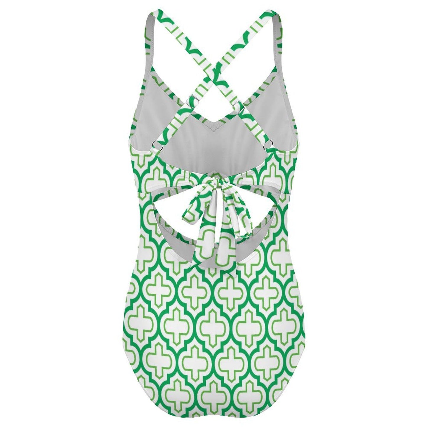 Women's Cross-Back Cutout One-Piece Swimsuit