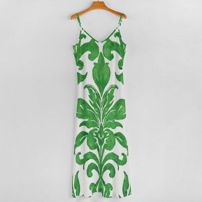 Women's Spaghetti Strap V-Neck Maxi Dress