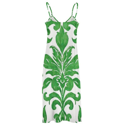 Women's Spaghetti Strap V-Neck Maxi Dress