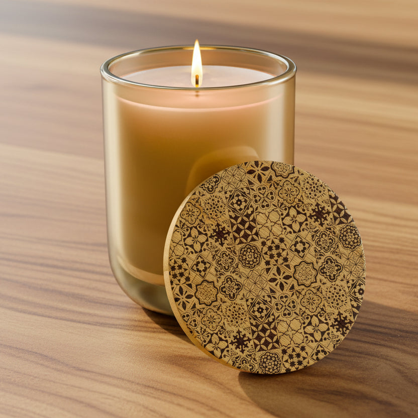 azul engraved candle
