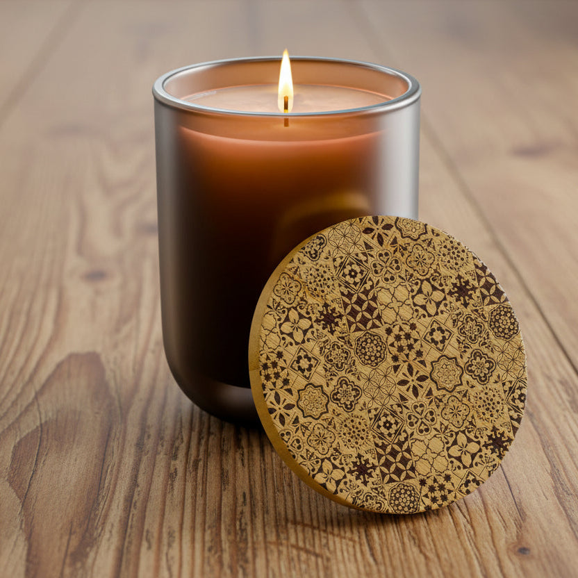 Azul engraved candle 