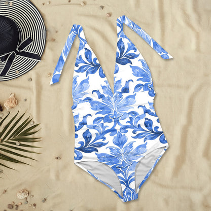 Azulina Deep V One-Piece Swimsuit