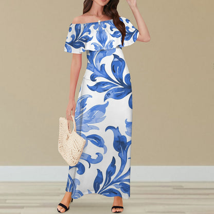 Azulina Off Shoulder Maxi Dress