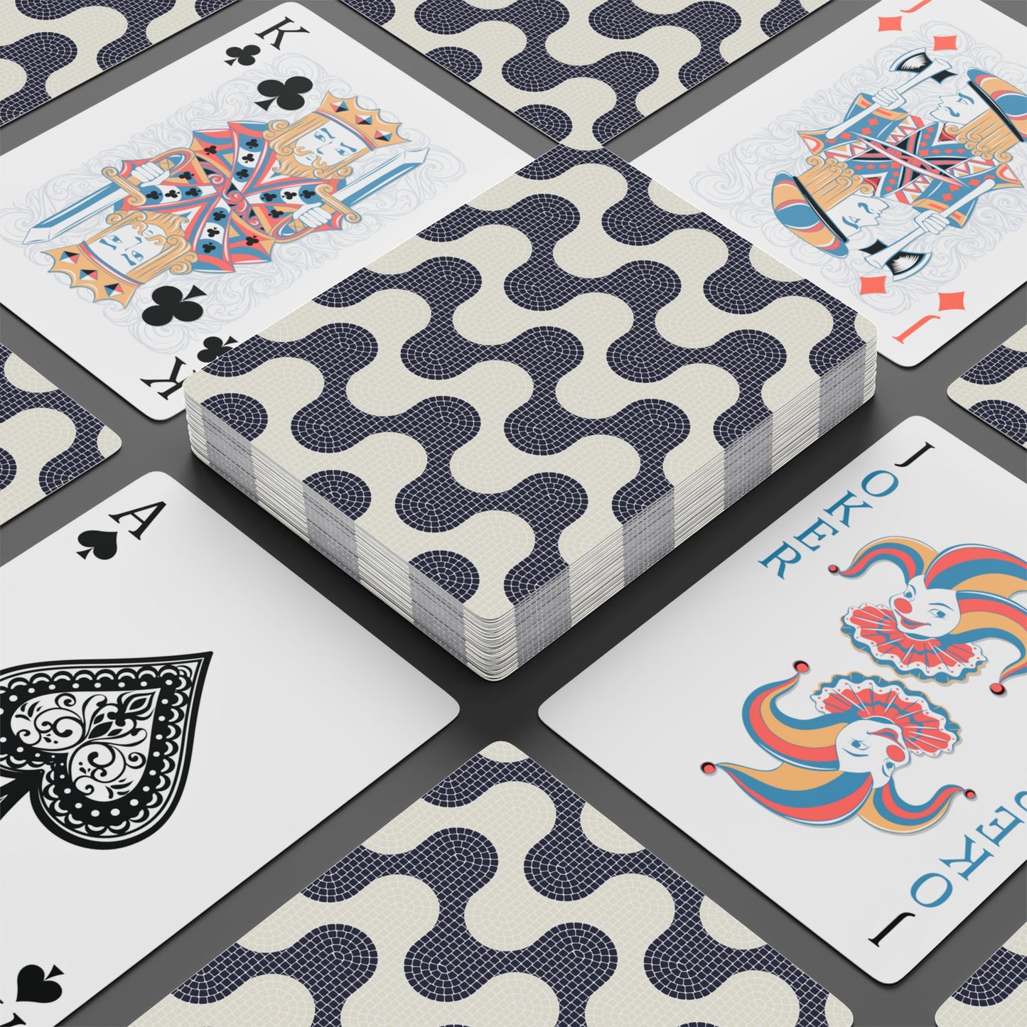 Calcada from Rossio plaza, lisbon, portugal playing cards