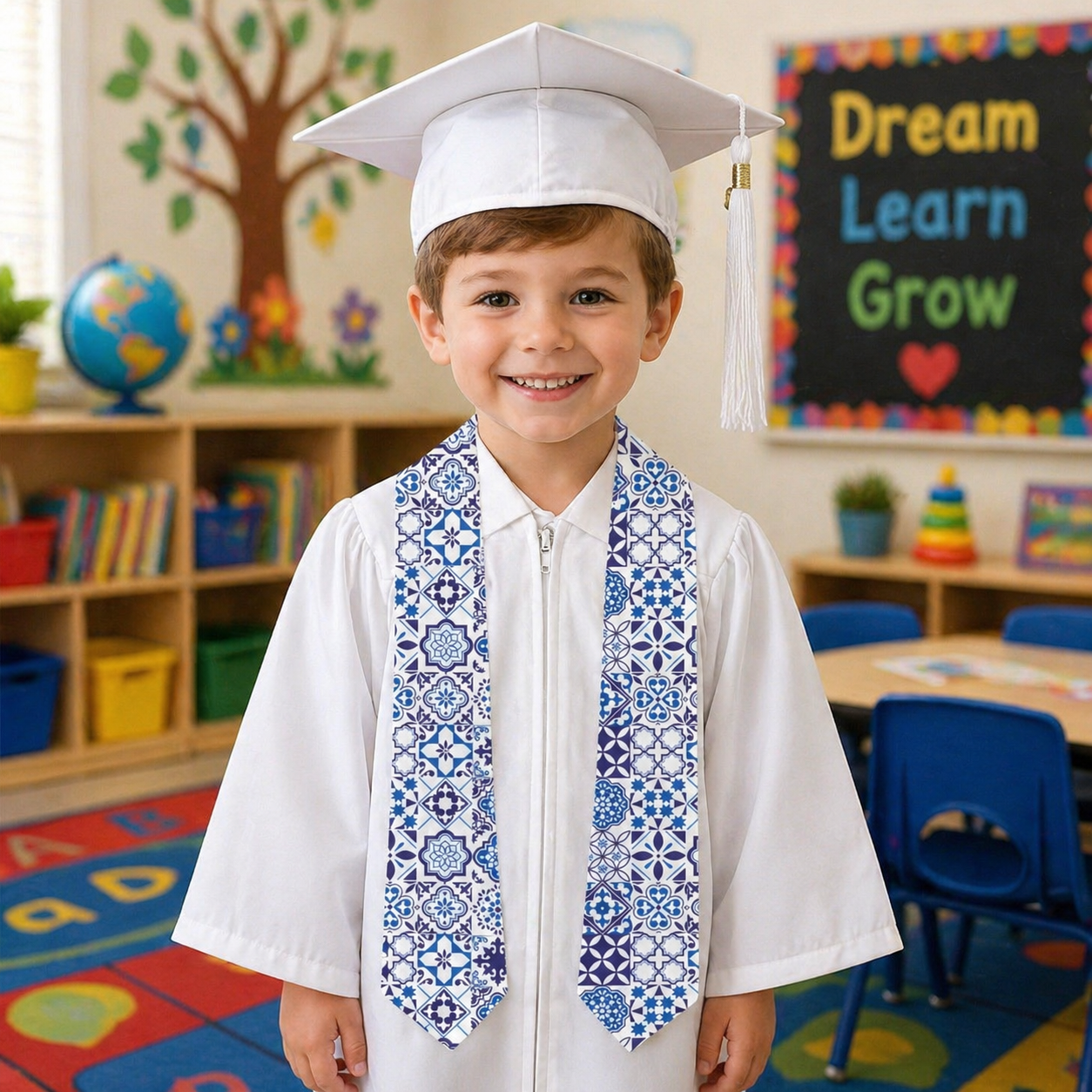 Azul Kids Graduation Stole