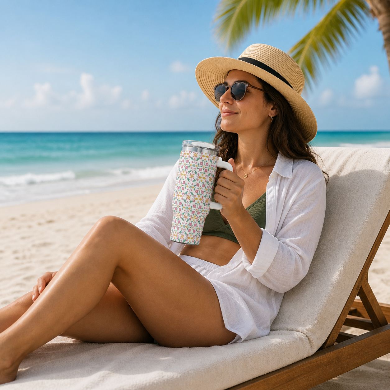 Primavera 40oz Stainless Steel Tumbler with Straw