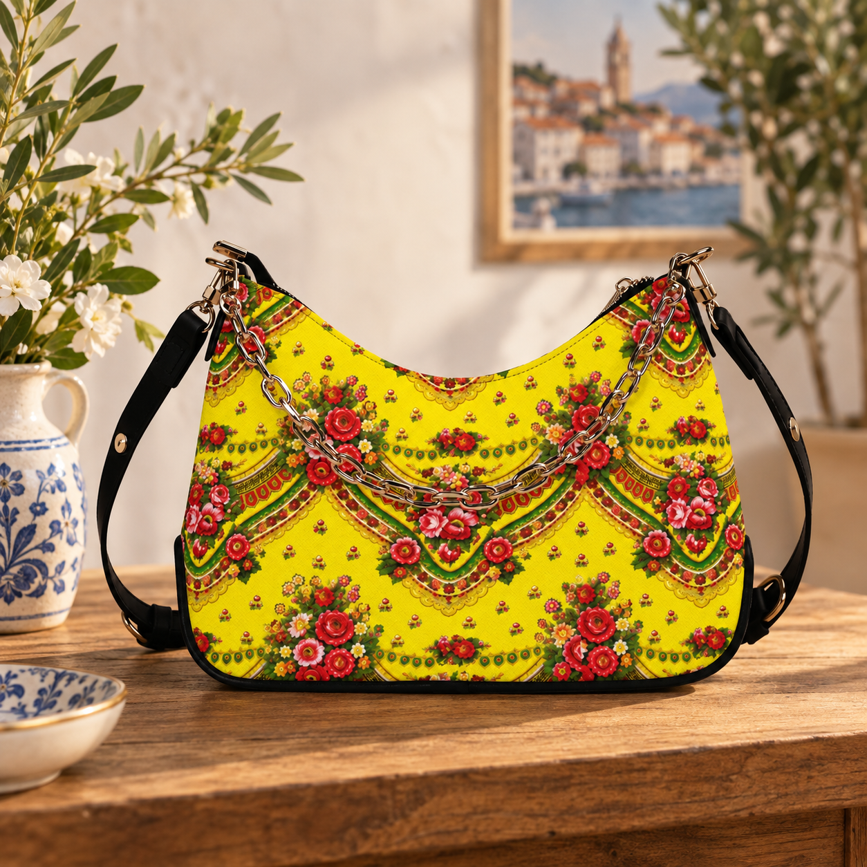 Lenço Amarelo Shoulder Bag