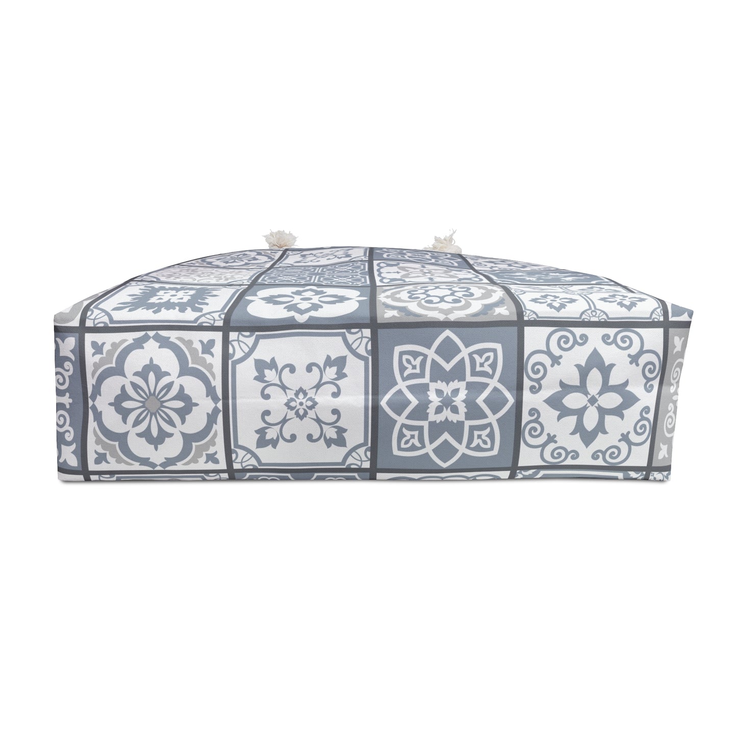 Cinzento Weekender Bag = grey and white portuguese tile, azulejo