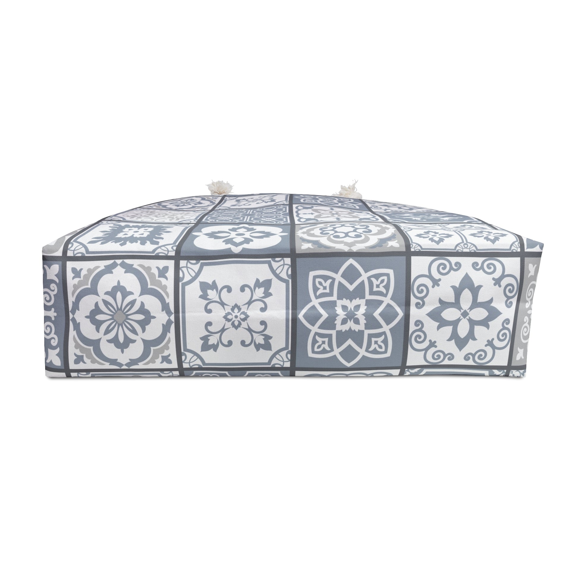 Cinzento Weekender Bag = grey and white portuguese tile, azulejo