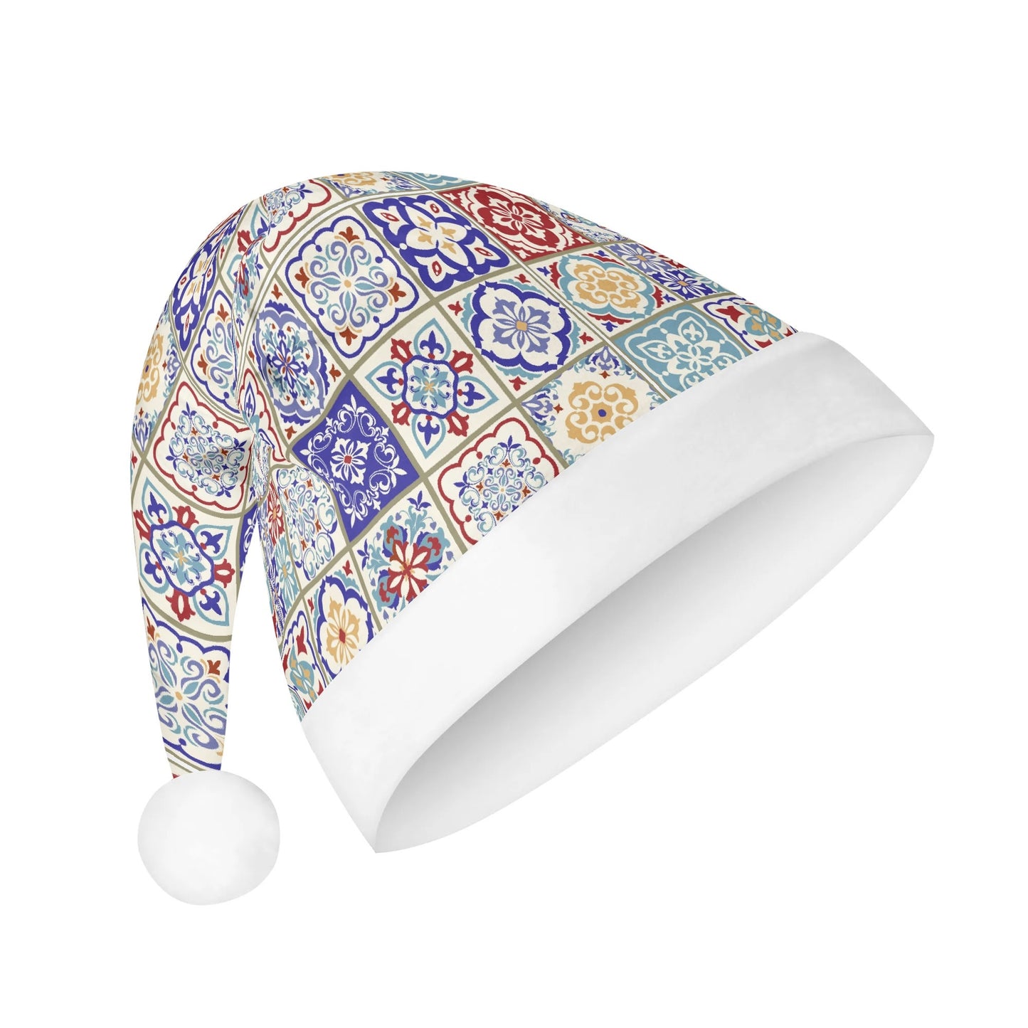 Colorful tile Santa Hat