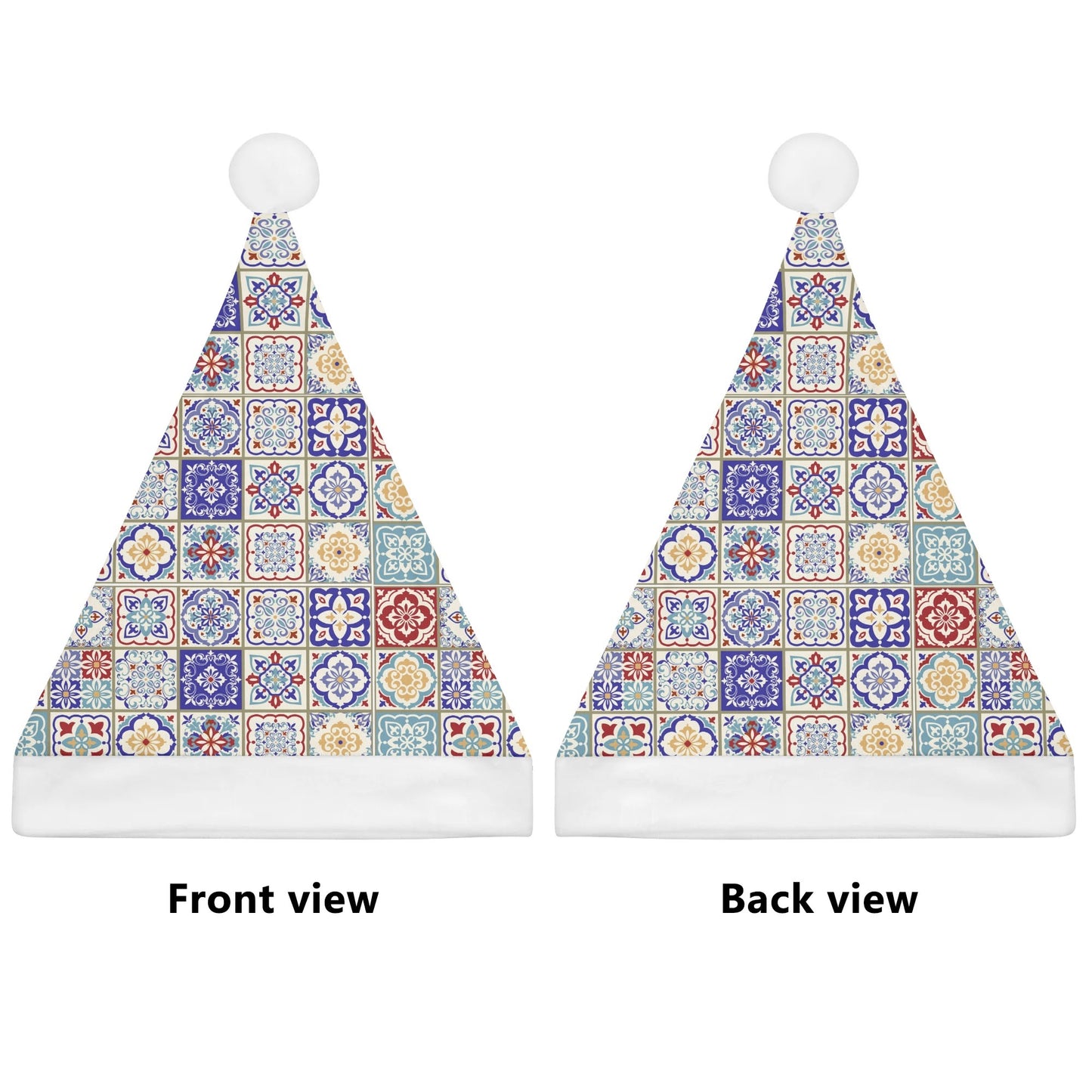 Colorful tile Santa Hat