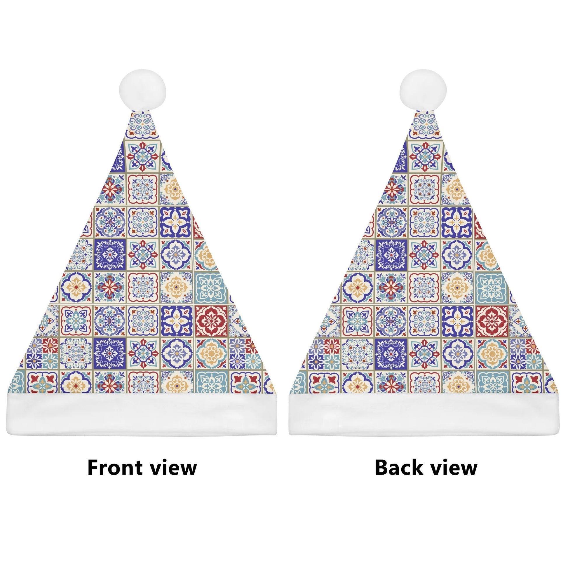 Colorful tile Santa Hat