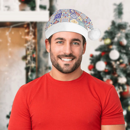 Colorful tile Santa Hat