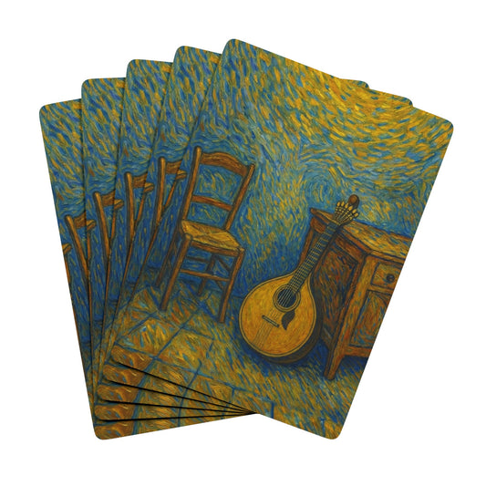 Fado guitar playing cards