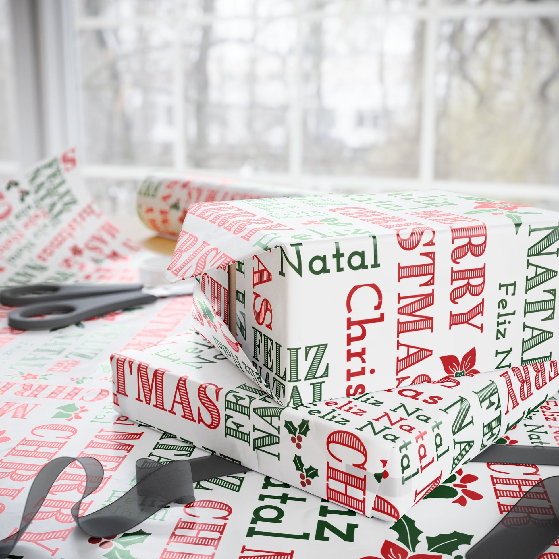 Feliz Natal Festive Wrapping Paper