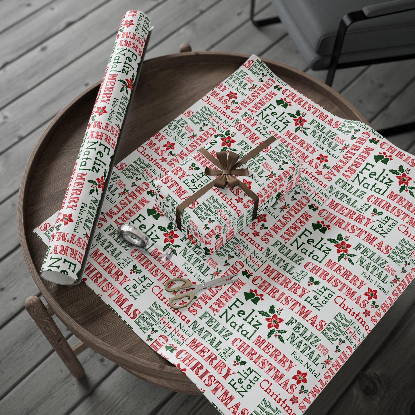 Feliz Natal Festive Wrapping Paper