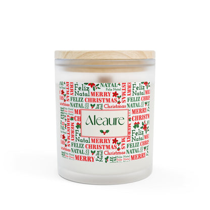 Feliz Natal Frosted Glass Candle