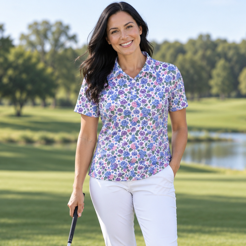 Flores Womens Golf Polo