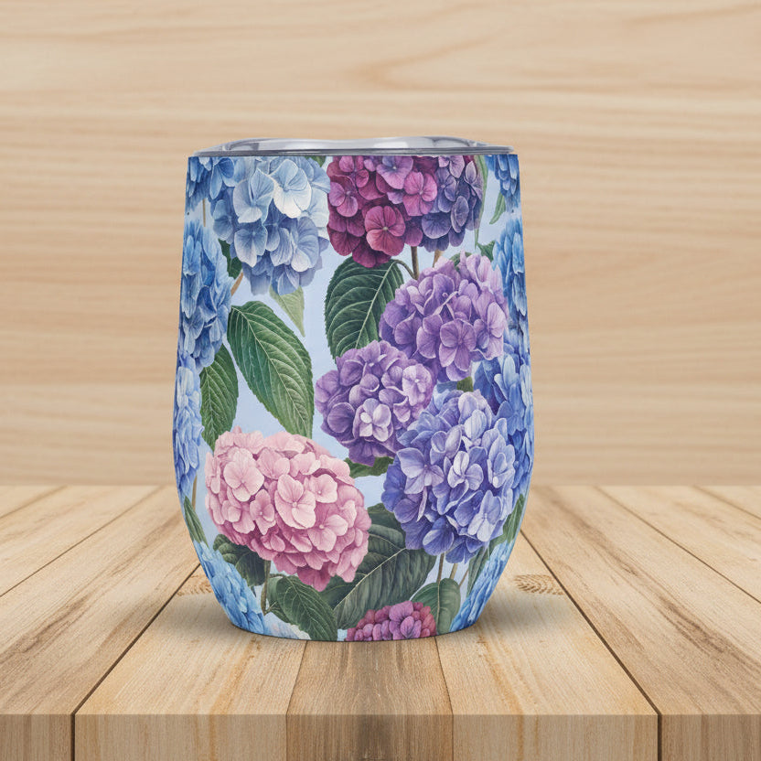 hydrangea Wine Tumbler