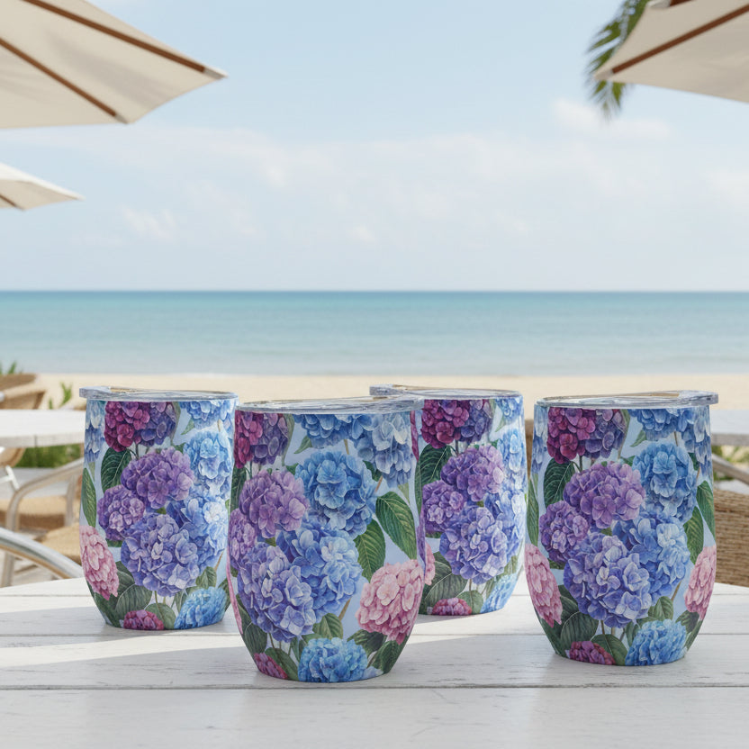 hydrangea Wine Tumbler