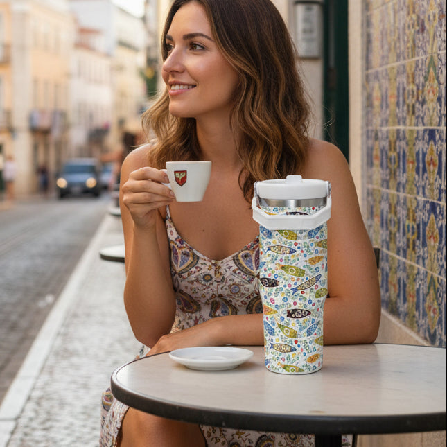 lisboa flip straw tumbler